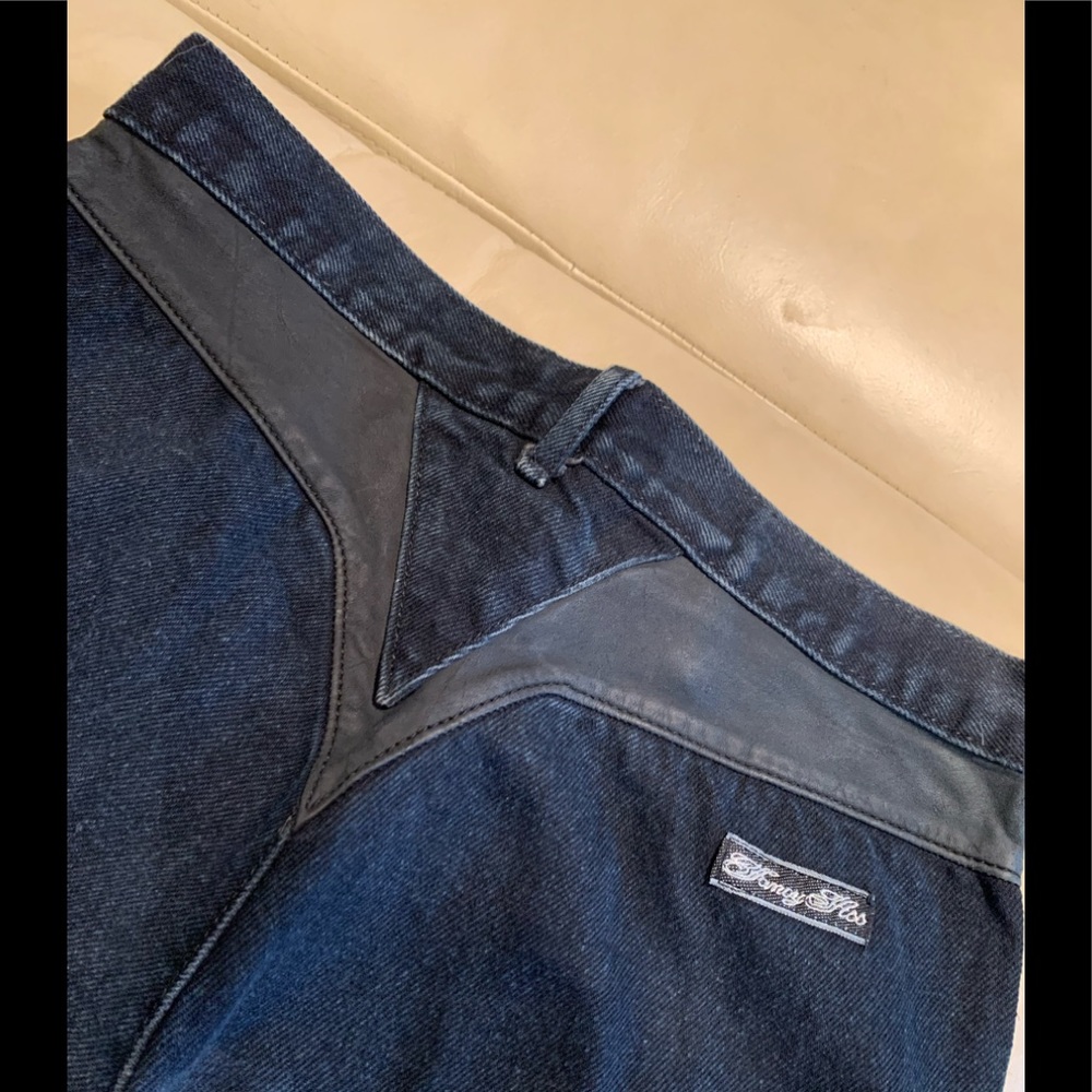 Vintage  Fancy ass 12 in Rise leather detailed